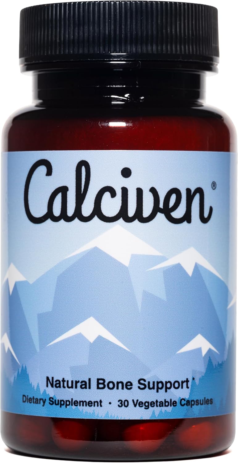 Calciven Natural Bone Support Supplement, Vegetarian, Gluten-Free 30 Vegetable Capsules