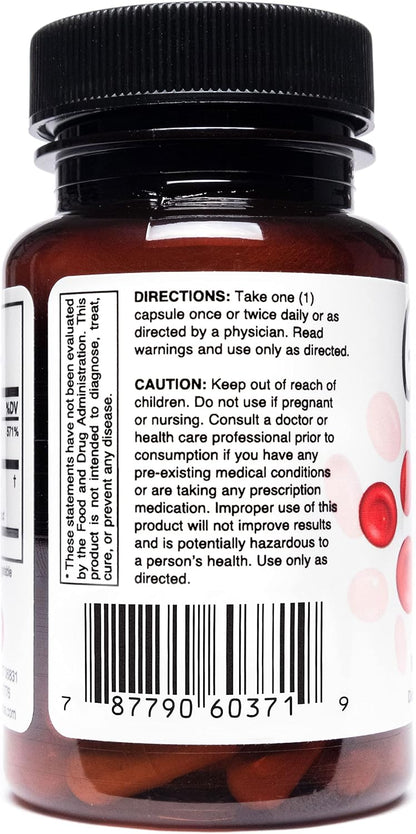 Natural Metabolic Support Supplement, Vegan, Gluten-Free 30 Vegetable Capsules